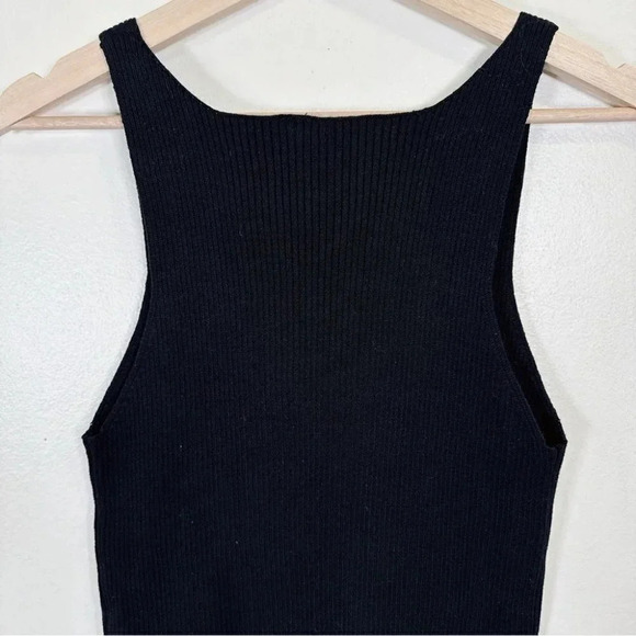 Free People One Ribbed Mesh Ruched Neck  Tank Top - Picture 13 of 15